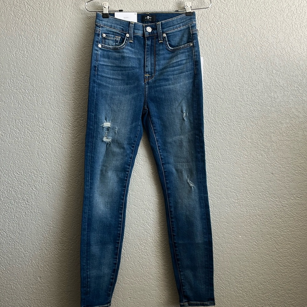 NWT 7 for all mankind high waist ankle skinny size 24